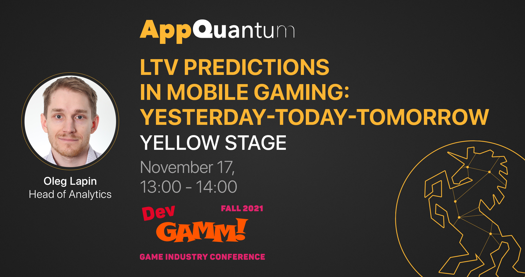 Oleg Lapin Will Talk About LTV Predictions in Mobile Gaming at DevGAMM Fall 2021